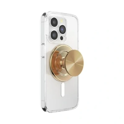 Abbildung von PopSockets PopGrip kompatibel mit MagSafe Aluminium radial Gold