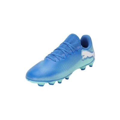 Abbildung von Puma Future 7 PLAY FG/AG Unisex Fußballschuh Nocken für Kinder, Größe: 32, Hyperlink blue/mint/white Schuhe