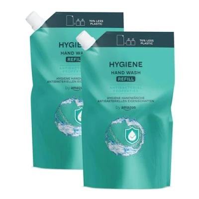Abbildung von by Amazon Hygiene Handseife Nachfüllpack, 2 x 1000 ml