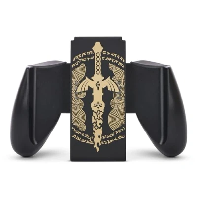 Abbildung von PowerA Joy Con Komfortgriff für Nintendo Switch Verwittertes Master Sword, Spiele Controller, Gamepad, Lite, Offiziell Lizenziert