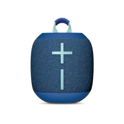 Abbildung von Ultimate Ears Wonderboom 4 mobiler, wasserdichter Bluetooth Lautsprecher mit satten Tiefen und 360 Grad Klang, staubdichter, schwimmfähiger Einer Reichweite von 40m Blau