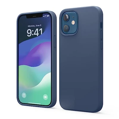 Abbildung von elago Liquid Silicone Case Kompatibel mit iPhone 12 Hülle &amp; Pro (6,1&quot;), Hochwertiges Silikon, Rundumschutz Handyhülle : 3 Layer Struktur Schutzhülle (Weinrot)