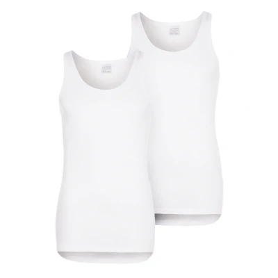 Abbildung von Schiesser Herren 2 Pack Ohne Arm Original Feinripp Unterhemd, Weiss_005121, S EU