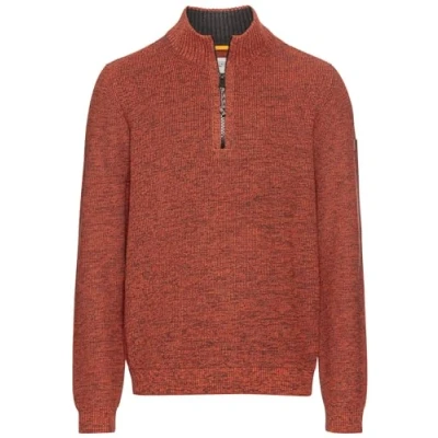 Abbildung von camel active Herren Stricktroyer aus Baumwollmix Rot Orange Menswear XXL