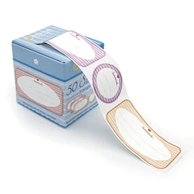 Abbildung von AVERY Zweckform 56820 Marmeladen Etiketten selbstklebend 50 Stück (Ø38mm/38x75mm, Aufkleber Marmeladenglas, Einmachen, Haushaltsetiketten ablösbar, Homemade, beschriftbar) Sticker auf Rolle