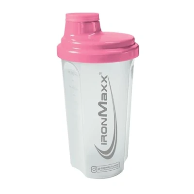 Abbildung von IronMaxx Eiweiß Shaker Frozen White Rosa 700ml Proteinshaker mit Drehverschluss, Sieb &amp; Mess Skala auslaufsicher, spülmaschinengeeignet frei vom Weichmacher BPA DEHP, Polypropylen