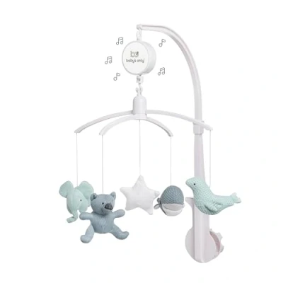 Abbildung von Baby&#039;s Only Musik Mobile Baby mit gestrickten Figuren Spieluhr Einfach anzubringen Sanfte Farben Für Jungen und Mädchen Steingrün/Mint/Weiß