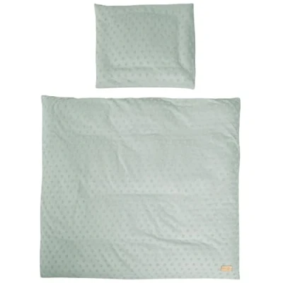 Abbildung von roba Babybettwäsche Lil Planet 80 x cm 2 teiliges Bettwäsche Set Bio Baumwolle GOTS und Oeko Tex 100 zertifiziert Frosty Green