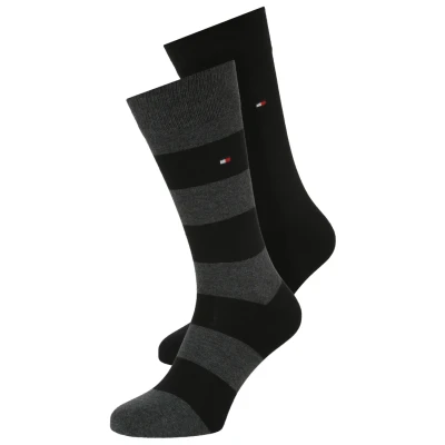 Abbildung von Tommy Hilfiger MEN Rugby SOCK 2 PACK Socken, Herren, Größe: 39 42, Black