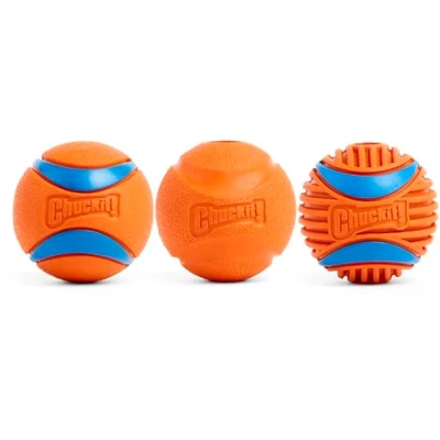 Abbildung von Chuckit! Fetch Medley Gen. 3 Gummibälle, Ultra Ball, Rugged Ballwerfer, kompatibles Kauspielzeug, Medium, Stück