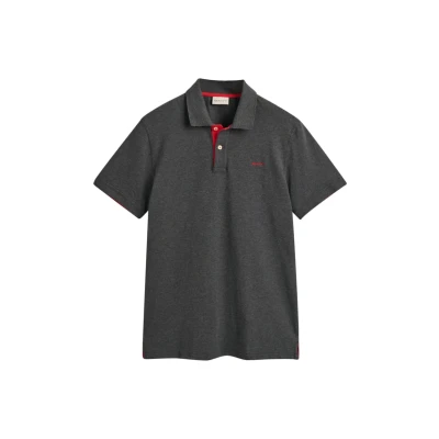 Abbildung von GANT Contrast Poloshirt, Herren, Größe: Large, Antracit melange