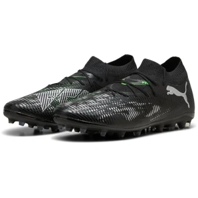 Abbildung von Puma Future 8 Match MG Fußballschuh Nocken, Herren, Größe: 40, Black/silver/fluo green Schuhe