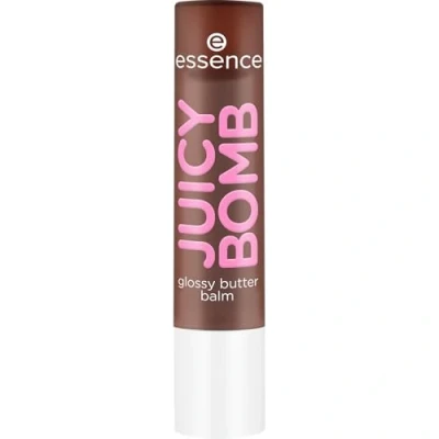 Abbildung von essence JUICY BOMB glossy butter balm, Lippenbalsam, Nr. 05, Braun, natürlich, glänzend, strahlend frisch, vegan, ohne Parabene, Mikroplastikpartikel, Nanopartikel frei, 1er Pack (2.5g)