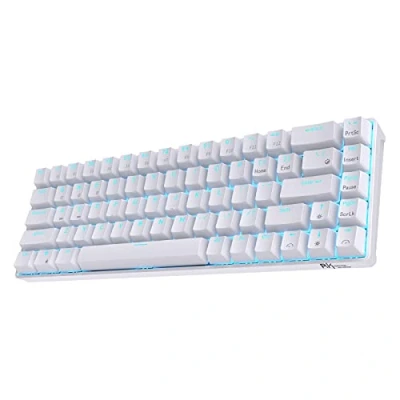 Abbildung von RK ROYAL KLUDGE RK68 Hot Swappable 65% kabellose mechanische Tastatur, 68 Tasten kompakte Bluetooth Gaming Tastatur mit eigenständigen Pfeil /Steuerungstasten, Leisen Roten Schalter