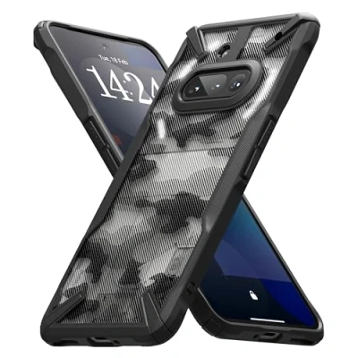 Abbildung von Ringke Fusion X Case Kompatibel mit Nothing Phone (3a) Hülle, [Robuster Schutz] Tarnmuster Design Robust Bumper Stoßfest Kratzfest Fortschrittliche Schutz Handyhülle Camo Black