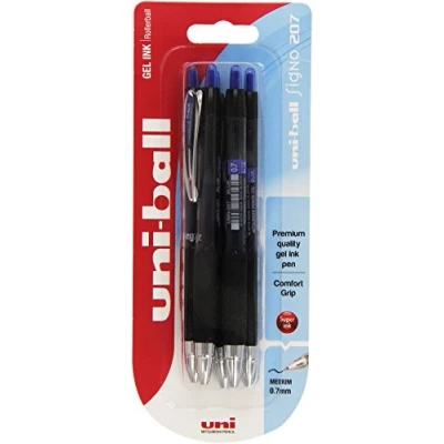 Abbildung von Uni Ball Signo Gel 207 Tintenroller versenkbare Mine 5 Stück blau