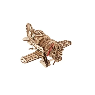 Abbildung von UGEARS Mächtiges Holzbausatz Flugzeug Modell Verrückte Hornisse 1930er Rennen Modellbausatz 3D Puzzle Holzpuzzle Erwachsene DIY Retro Airplane mit Schraubenfedermotor