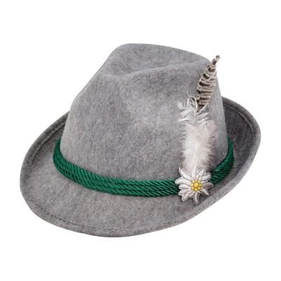 Abbildung von W WIDMANN MILANO Party Fashion 68576 Bayerischer Hut mit Feder, Grau, Alpenhut, Bayern, Bierfest, Tracht, Hut, Accessoire