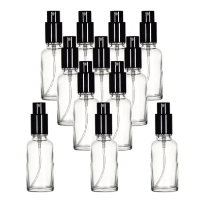 Abbildung von Yizhao Transparent Sprühflasche Glas 30ml, Klein mit [Zerstäuber], für Ätherisches Öle,Kosmetik, Apotheker, Reinigung,Aromatherapie, Massage, Haare 12Pcs