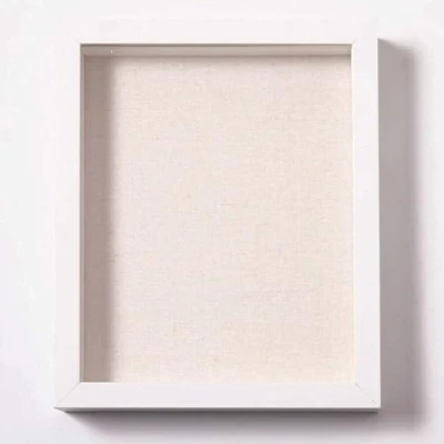 Abbildung von Muzilife 3D Bilderrahmen zum Befüllen 20x25 cm Tiefer Holz Rahmen Weiß, Objektrahmen Shadow Box mit Glasscheibe, als Geschenk für Familie Freunde usw. (Weiß, 20x25cm)