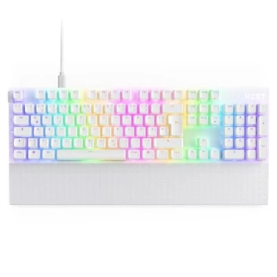 Abbildung von NZXT Function 2 2024 Optische Vollformat Gamingtastatur RGB beleuchtet 8K Abfragerate Lineare Opt. Switches Einstellbare Auslösung Hot Swap Gaming Keyboard Weiß DE (QWERTZ)