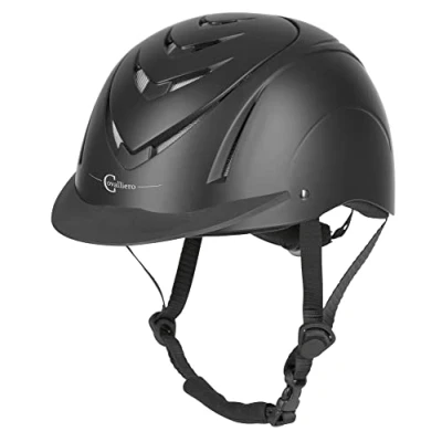 Abbildung von Kerbl Covalliero 32299 Reithelm Nerron VG1, Trainingshelm Tunierhelm, Schwarz 55 59