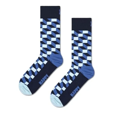 Abbildung von Happy Socks Filled Optic SOCK Unisex Socken, Größe: 41 46, Blue
