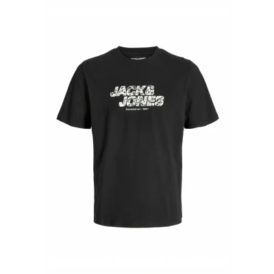 Abbildung von Jack &amp; Jones Jorcobin CREW NECK Tshirt print, Herren, Größe: Medium, Black