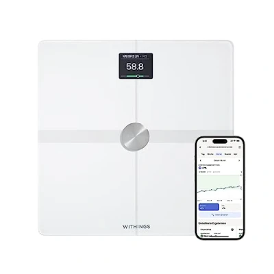 Abbildung von WITHINGS Body Smart — WLAN Digitale Personenwaage / Körperfettwaage für erweiterte Körperzusammensetzung inkl. Muskelmasse, Wasseranteil, Knochendichte
