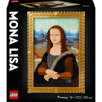 Abbildung von LEGO Art Mona Lisa, Set für Erwachsene, Gemälde von Leonardo da Vinci zum Aufhängen, kreative Aktivität Männer und Frauen, Geschenk Kunstliebhaber, italienische Renaissance Kunst 31213