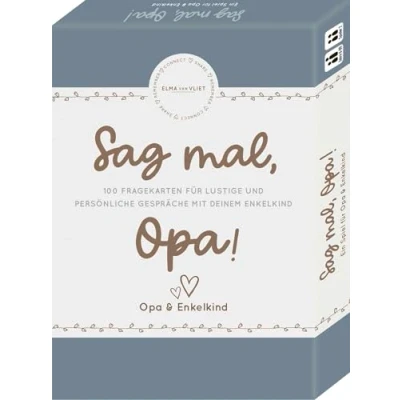 Abbildung von Elma van Vliet Sag mal, Opa!: Ein Spiel für Opa &amp; Enkelkind Das Fragespiel besondere Momente mit deinem (Elma Quizze Fragespiele)