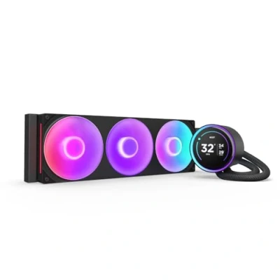 Abbildung von NZXT Kraken Elite 360 RGB AIO CPU Flüssigkeitskühler mm Radiator F360 Core Lüfter Anpassbares 2,72&quot; IPS LCD Turbine Pump Intel LGA 1700, 1200/115X, 1851 AMD AM5, AM4 Schwarz