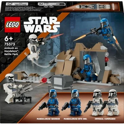 Abbildung von LEGO Star Wars: The Mandalorian Hinterhalt auf Mandalore Battle Pack, Abenteuer Bauspielzeug für Kinder, Action Spielset zum Sammeln, Geschenkidee Jungen und Mädchen 75373