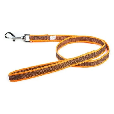 Abbildung von IDC Color &amp; Gray gumierte Leine, 20 mm x 1,2 m mit Schlaufe, Orange Grau