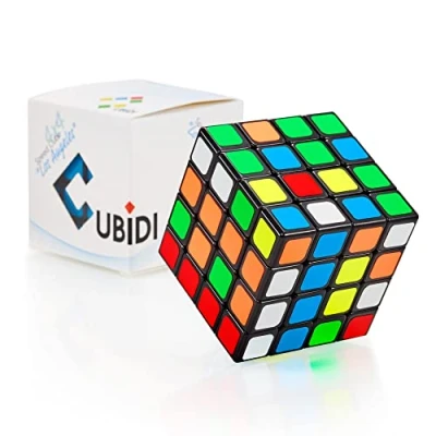 Abbildung von CUBIDI® Original Zauberwürfel 4x4 Typ Los Angeles Speed Cube mit optimierten Dreheigenschaften Magic für Anfänger und Fortgeschrittene aufgeklebten Farb Sticker