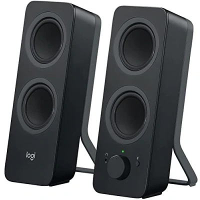 Abbildung von Logitech Z207 Kabellose PC Lautsprecher, Bluetooth, Stereo Sound, 10 Watt Spitzenleistung, 3.5 mm Eingang, Kopfhörerbuchse, Easy Switch Feature, EU Stecker, PC/TV/Tablet/Handy Schwarz