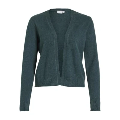 Abbildung von Vila Damen Viril Short L/S Knit Cardigan noos Strickjacke, Ponderosa Pine/Detail:Dark Melange,S