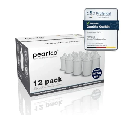 Abbildung von PearlCo Classic Pack 12 Filterkartuschen passt in Brita