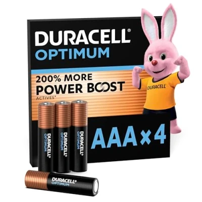 Abbildung von Duracell Optimum Batterien AAA, 4 Stück, bis zu 100 % Extra Power oder zusätzliche Leistung