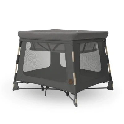 Abbildung von Maxi Cosi Swift 3 in 1 Reisebett Baby, Babywiege, 03.5 Jahre, bis zu 15 kg, höhenverstellbar, 2 Matratze, ultraleicht, Sekunde klappbar, Reisetasche, Eco Care, Beyond Graphite