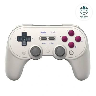 Abbildung von 8Bitdo Pro 2 Bluetooth Controller for Switch, Hall Effect Joystick Update, Wireless Gaming PC, Android, and Steam Deck &amp; Apple (G Classic Edition)