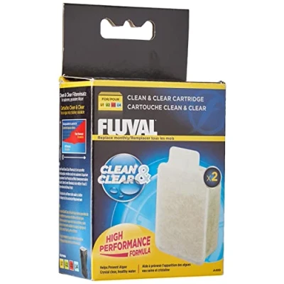 Abbildung von Fluval Clean &amp; Clear Filterpatrone, mit Hochleistungsharz für gesünderes Wasser Innenfilter U1, U2, U3 und U4, 2er Pack