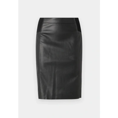 Abbildung von Vero Moda Vmbuttersia Coated Skirt Bleistiftrock, Damen, Größe: Medium, Black