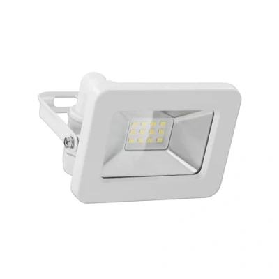 Abbildung von goobay 53869 LED Strahler Außen 10W / Außenstrahler IP65 Neutralweißes Licht 850 lm/LED Scheinwerfer Fluter Wandmontage Gartenstrahler/Weiß