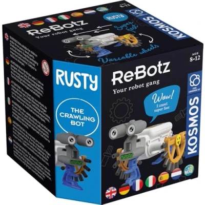 Abbildung von Kosmos 617059 ReBotz Rusty The Crawling Bot, Mini Roboter zum Bauen, Spielen und Sammeln für eine Robo Gang, Spielzeug, Experimentier Set Kinder ab 8 12 Jahre, Multisprache