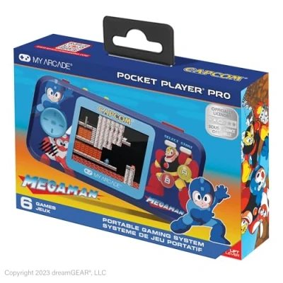 Abbildung von My Arcade Mega Man Pocket Player Pro tragbares Gaming System (6 Spiele in 1)
