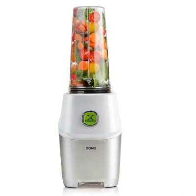 Abbildung von Powermixer Domo DO700BL mit 1000W starkem Motor mixen direkt in der Flasche, weiß