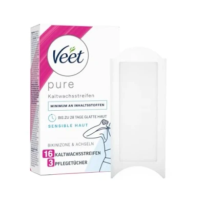Abbildung von Veet Kaltwachsstreifen Bikini &amp; Achseln sensible Haut 16 Stück