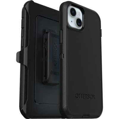 Abbildung von OtterBox Defender Hülle für iPhone 15 Plus/iPhone 14 Plus, stoßfest, sturzsicher, Ultra robust, schützende Hülle, 5X getestet nach Militärstandard, Schwarz