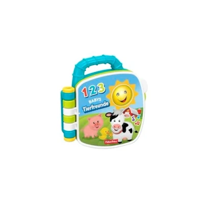 Abbildung von Fisher Price Musikalisches Tierfreunde Liederbuch Babyspielzeug ab 6 Monate, 1 Jahr für Mädchen &amp; Jungen Baby Spielzeug Musikbuch mit Geräuschen Lichteffekten Lernspielzeug (Deutsch), GFP29